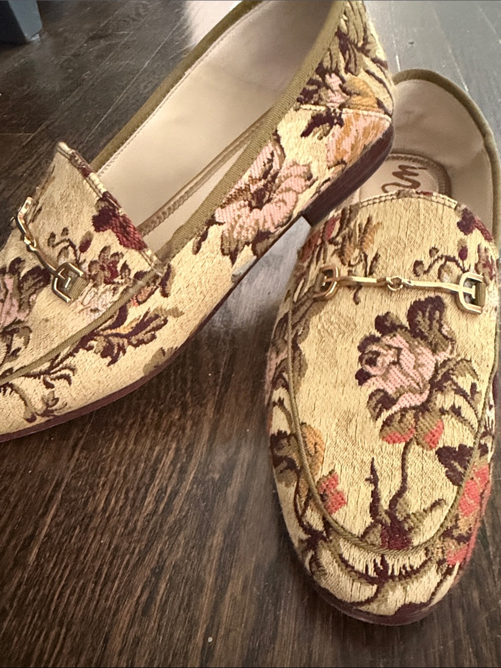 Sam Edelman Olive Floral Jacquard Bit Loafers